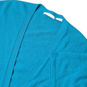 Neiman Marcus Women's XL‎ Cashmere Wrap Cardigan Teal Belted Luxe Knit